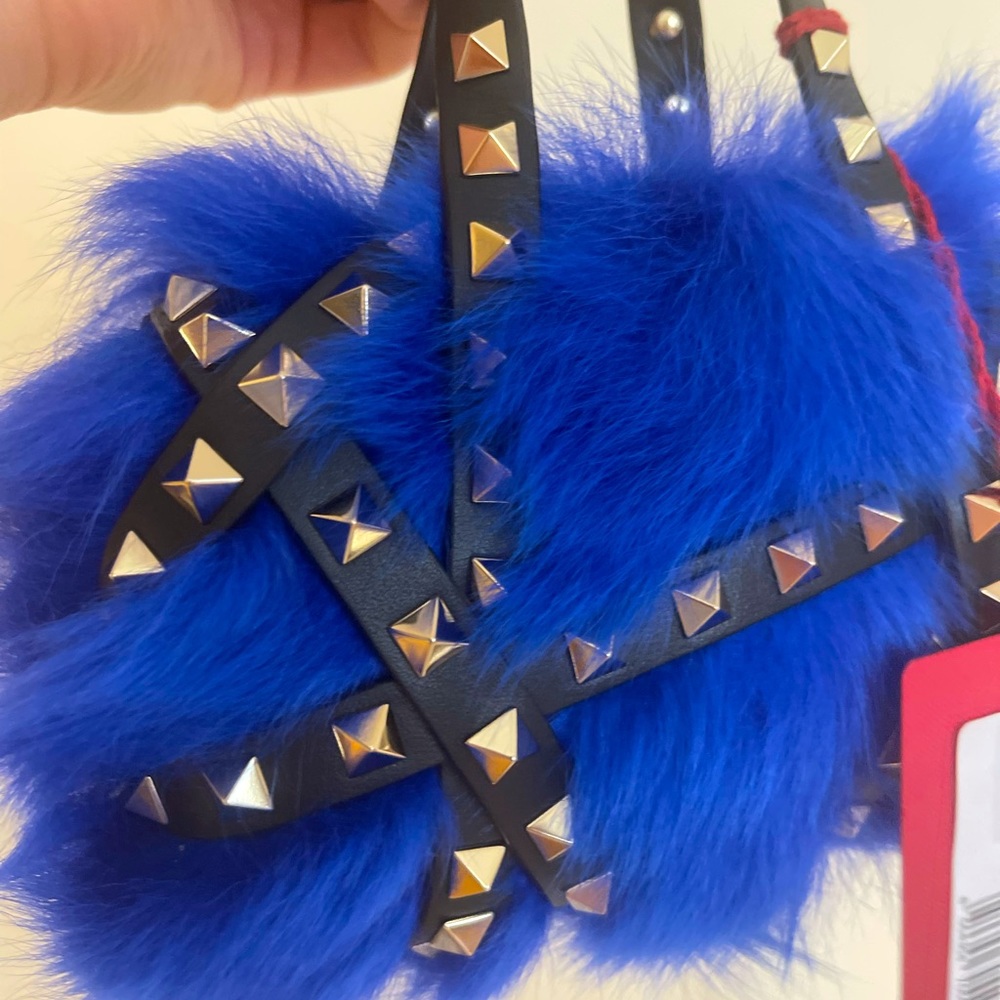 Acid Blue Fur Tote Valentino bag - Picture 4 of 9